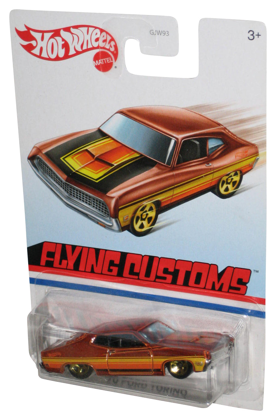 Hot Wheels Flying Customs (2019) Bronze '70 Ford Torino Toy Car