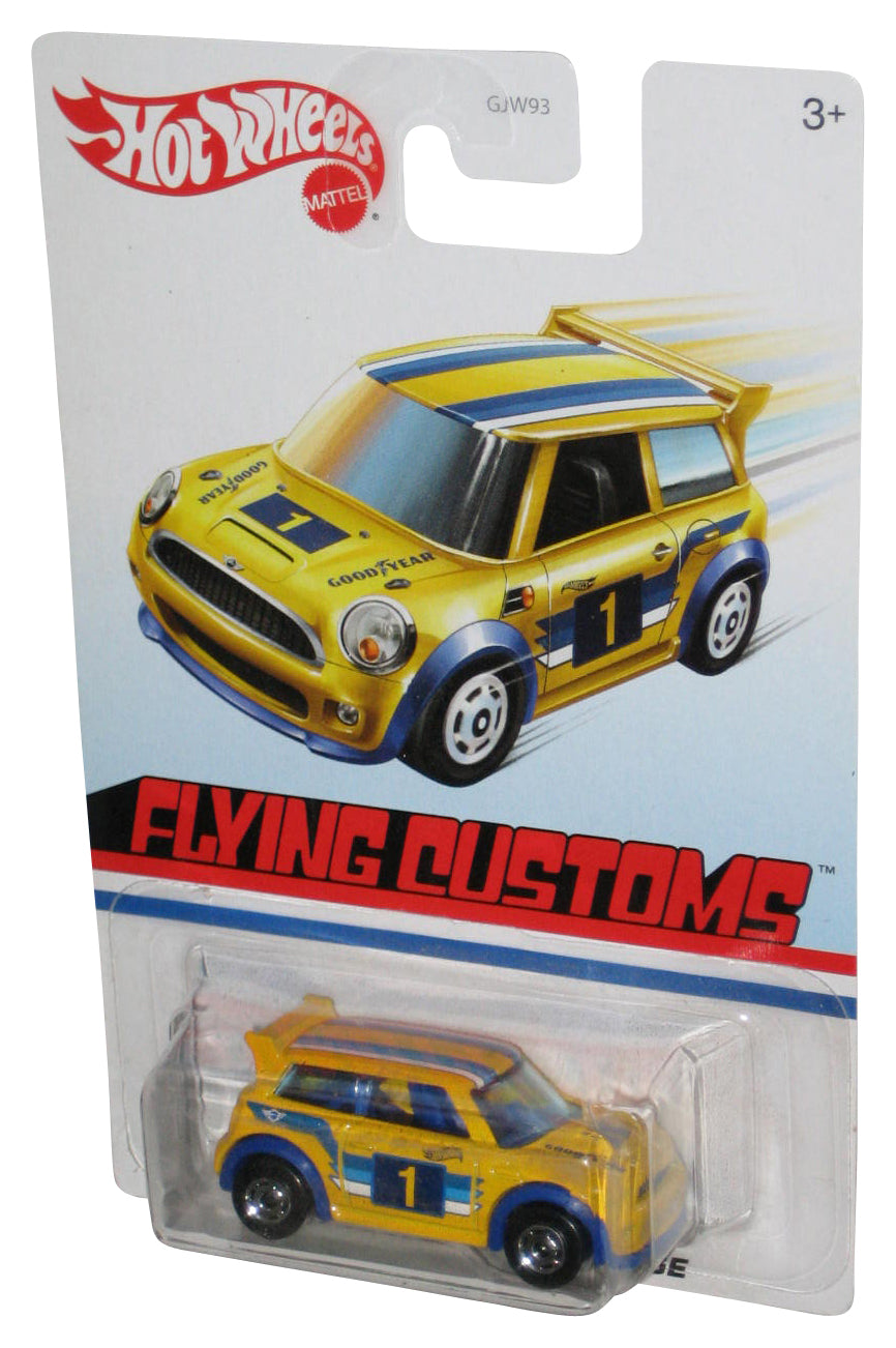 Hot Wheels Flying Customs (2019) Yellow Mini Cooper S Challenge Toy Car - (Cracked Plastic)