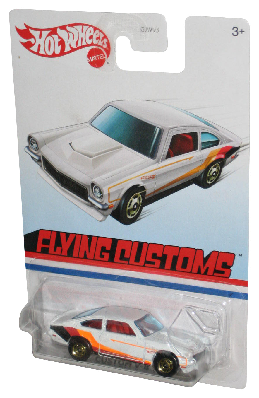 Hot Wheels Flying Customs (2019) White Custom V-8 Vega Toy Car