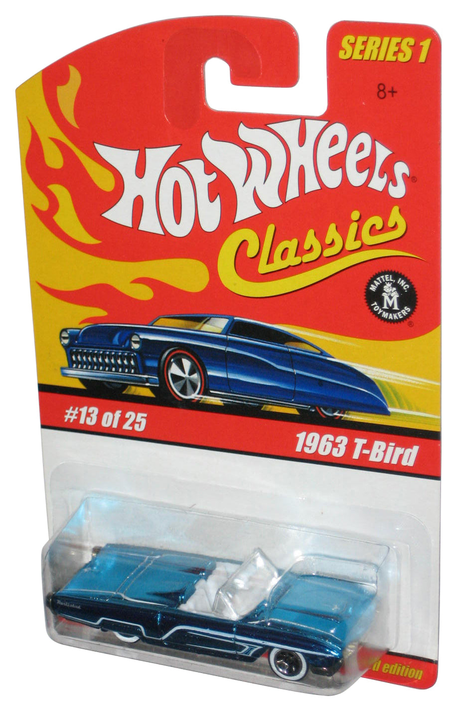 Hot Wheels Classics Series 1 (2004) Blue 1963 T-Bird Toy Car 13/25