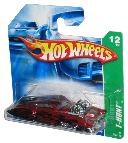 Hot Wheels T-Hunt 12/12 (2007) Red Evil Twin Toy Car 132/156 - (Short Card)