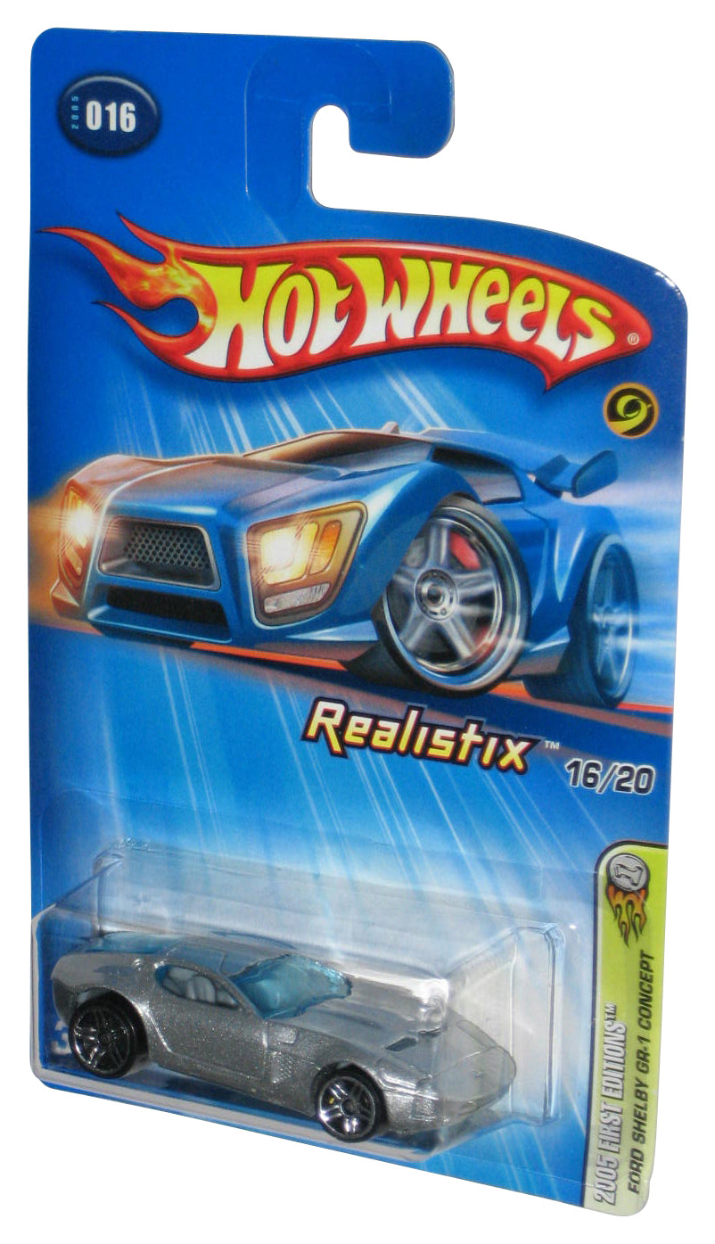 Hot Wheels 2005 First Editions 16/20 Realistix Silver Ford Shelby GR-1 Concept Car #016