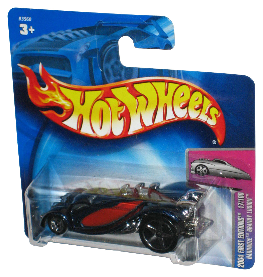 Hot Wheels 2004 First Editions 17/100 Blue & Red Hardnoze Grandy Lusion Toy Car #017 - (Short Card)