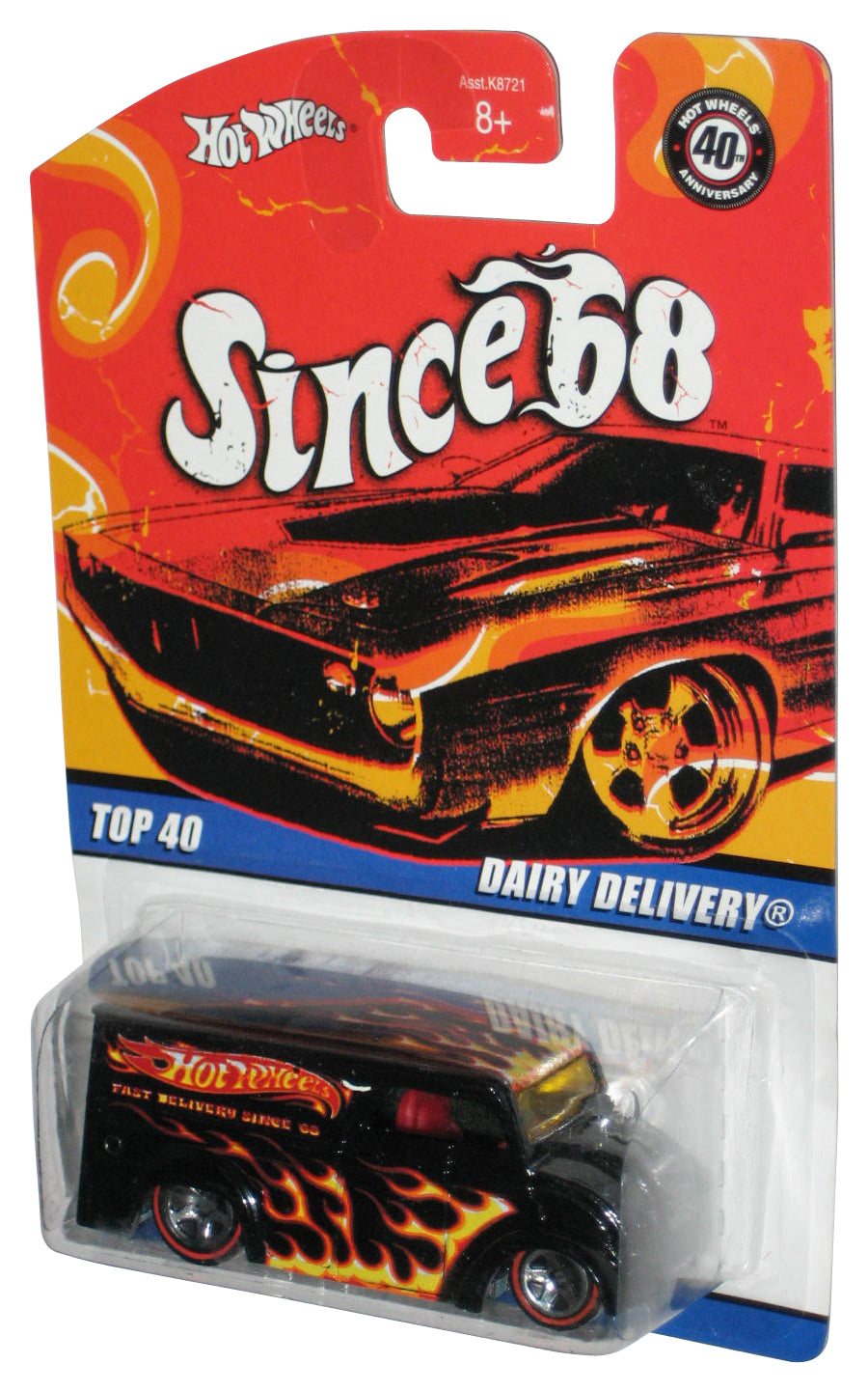 Hot Wheels Since 68 Top 40 (2007) Black Dairy Delivery Toy Van #22/40