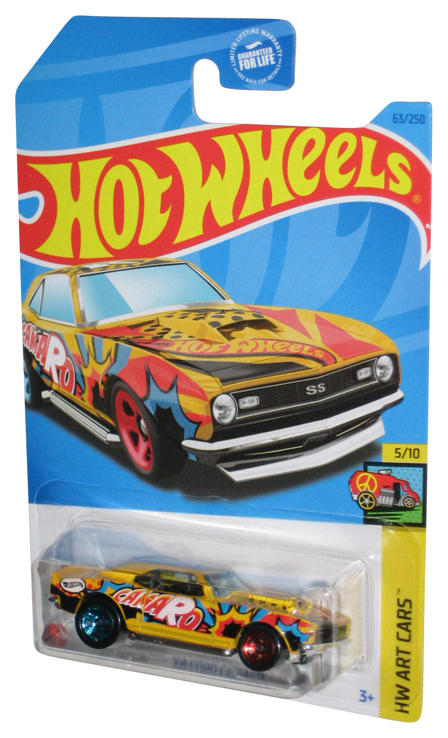 Hot Wheels HW Art 5/10 (2021) Yellow '68 Copo Camaro Toy Car 63/250