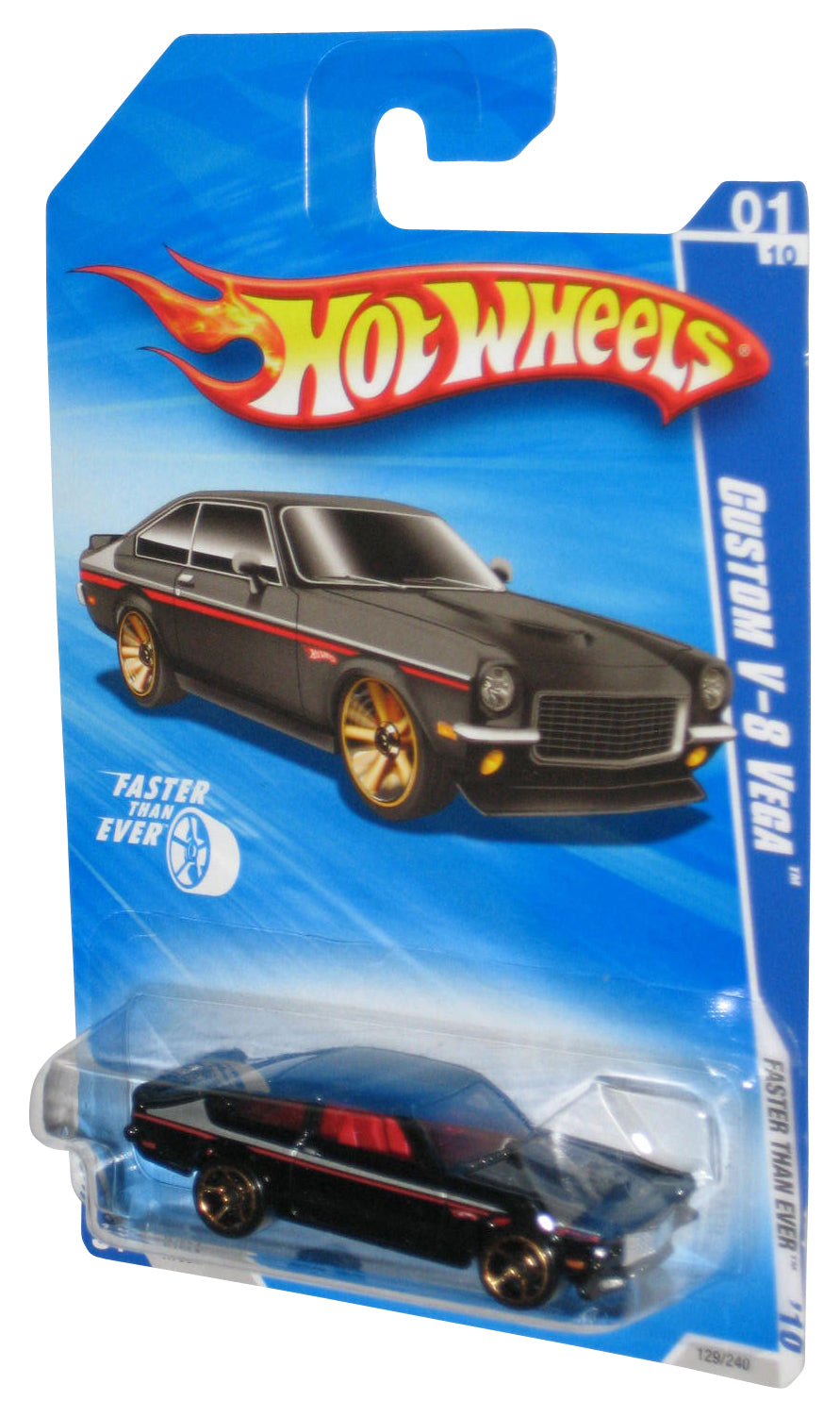 Hot Wheels Faster Than Ever '10 01/10 Blue Custom V-8 Vega Car 129/240