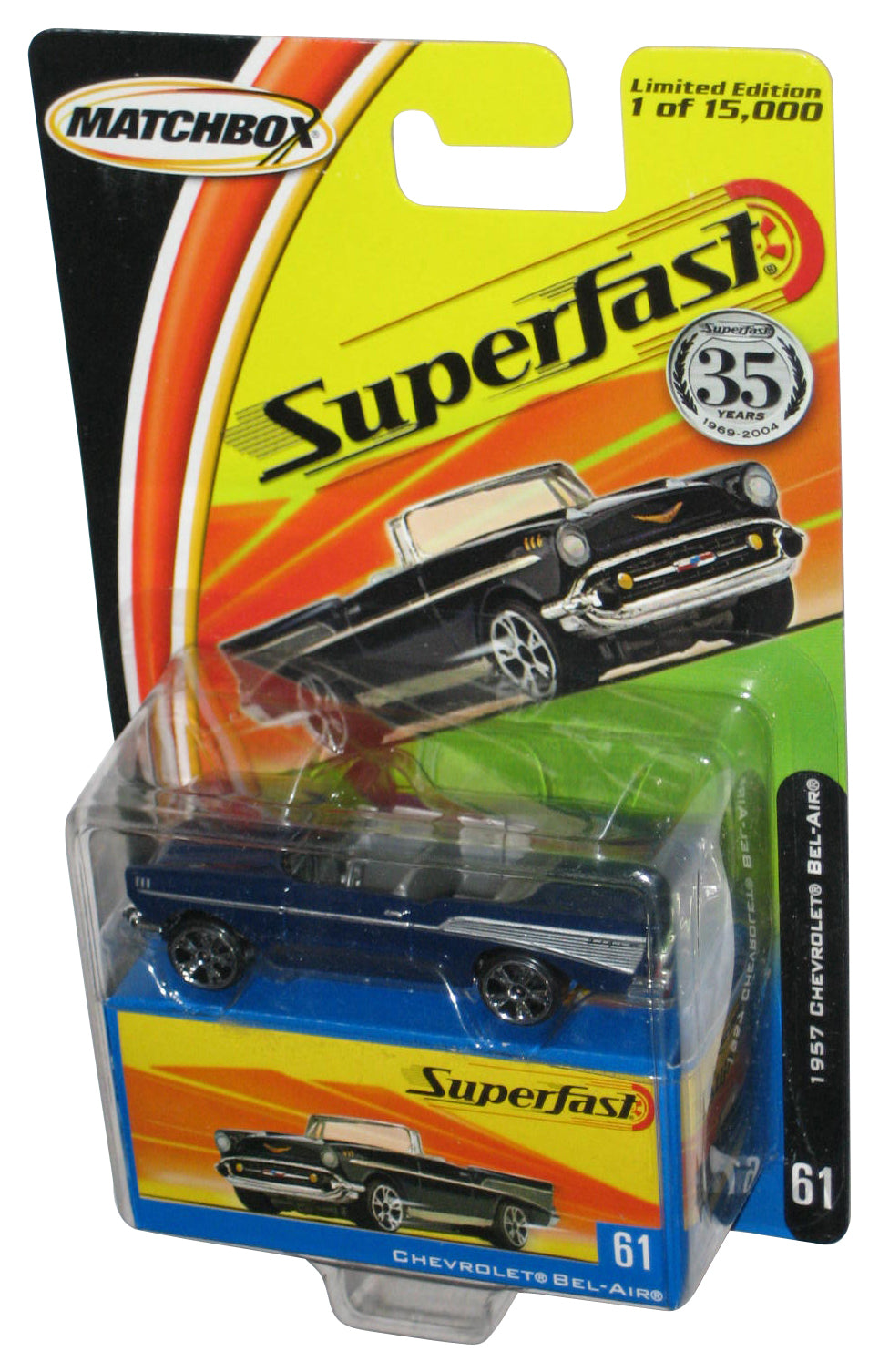 Matchbox Superfast (2004) Blue Chevrolet Bel-Air Toy Car #61