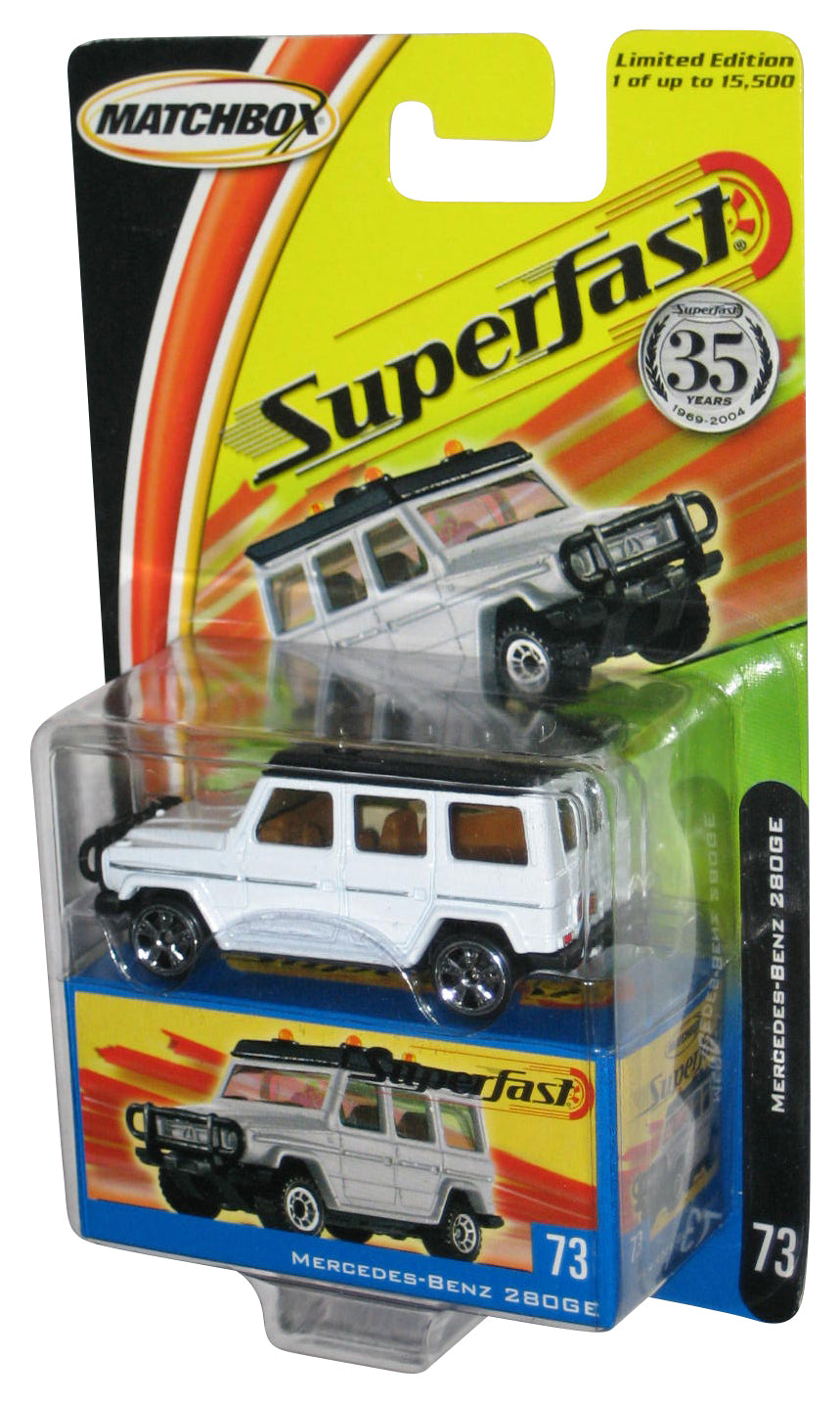 Matchbox Superfast (2004) Mattel White Mercedes-Benz 280GE Toy Car #73