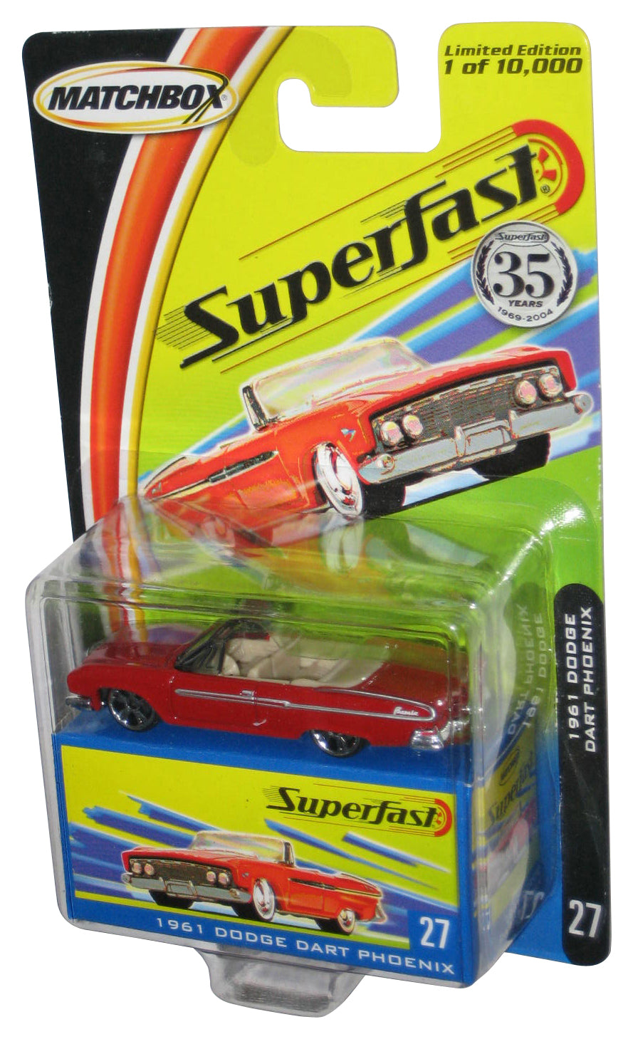 Matchbox Superfast (2004) Red 1961 Dodge Dart Phoenix Toy Car #27