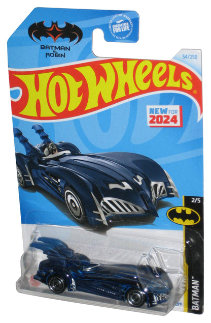 Hot Wheels Batman & Robin (2024) Blue Batmobile Toy Car 54/240