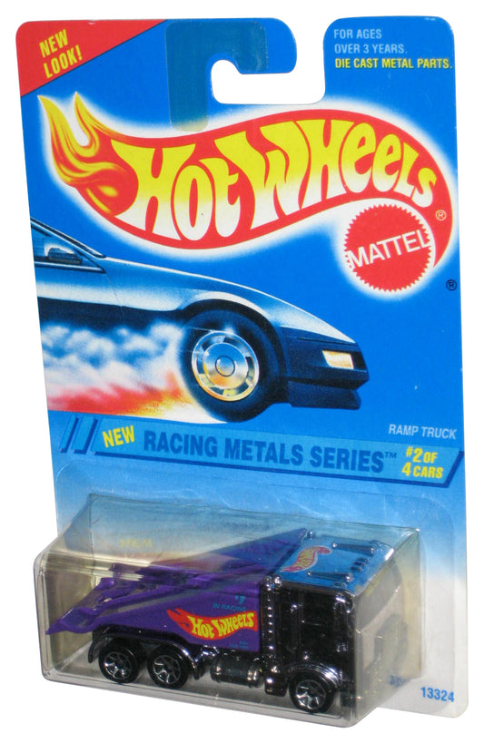 Hot Wheels Racing Metal Series 2/4 (1994) Silver & Purple Ramp Truck Toy #337