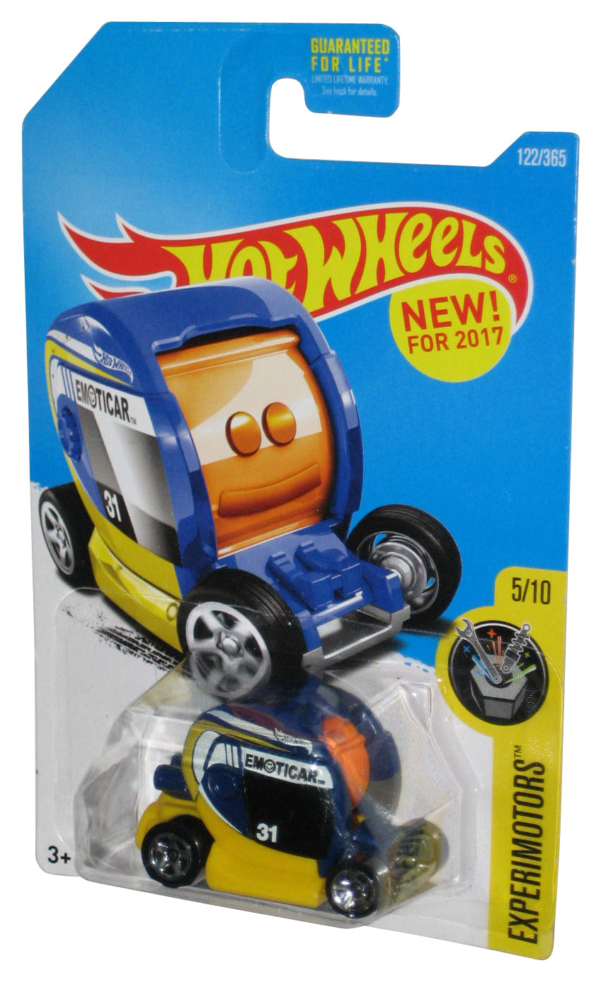 Hot Wheels Experimotors 5/10 (2017) Blue & Yellow Toy Car 122/365