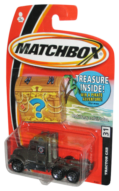 Matchbox Tractor Cab (2004) Gray Toy Truck #31 w/ Bonus Treasure Chest
