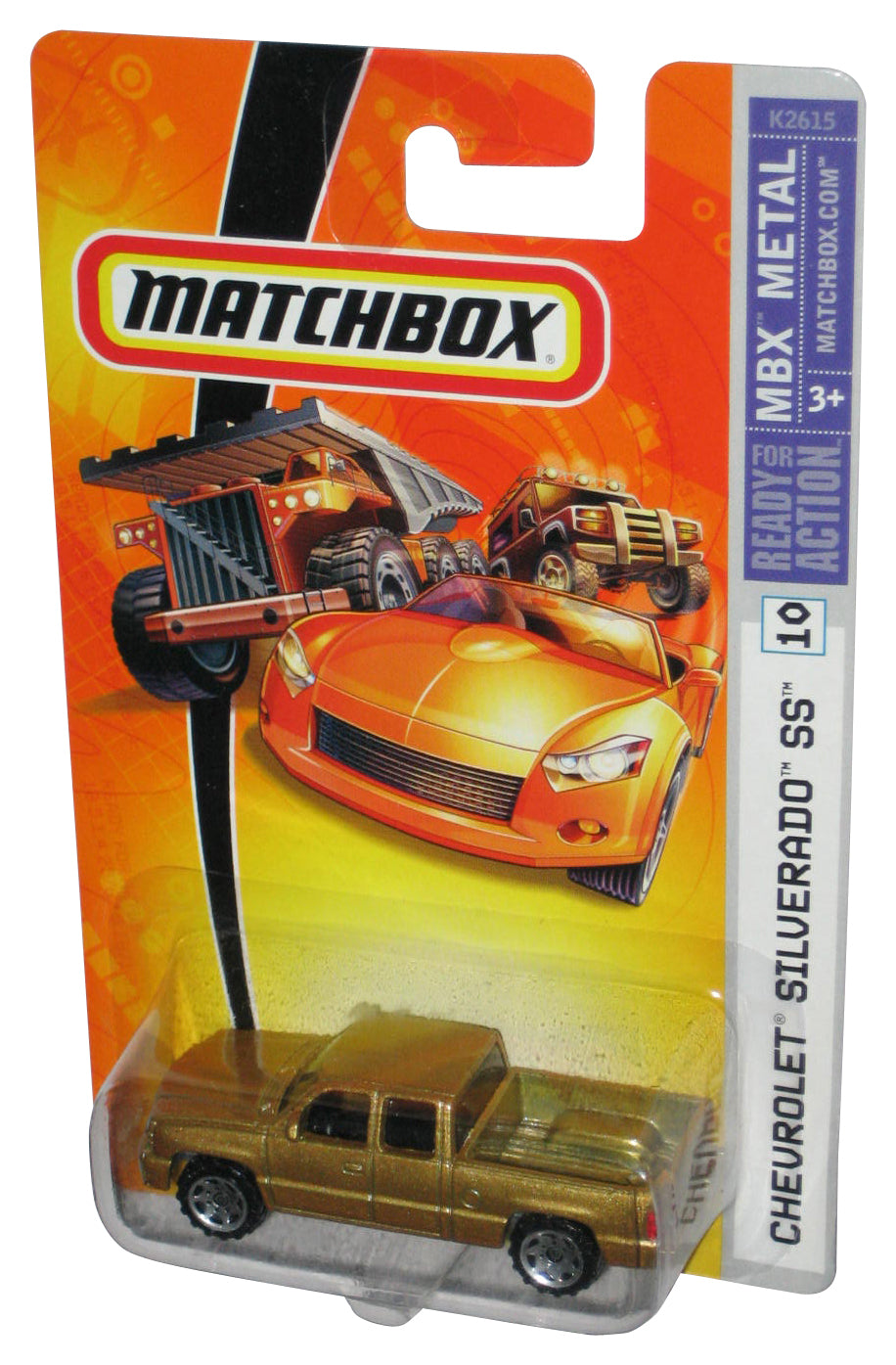 Matchbox MBX Metal (2006) Gold Chevrolet Silverado SS Truck Toy #10