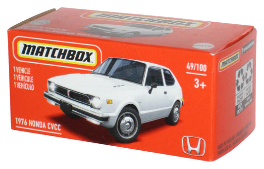 Matchbox 1976 Honda CVCC (2020) Power Grabs White Toy Car 49/100