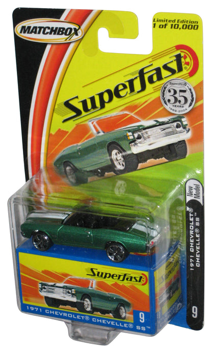 Matchbox Superfast (2004) Mattel Green 1971 Chevrolet Chevelle SS Toy Car #9