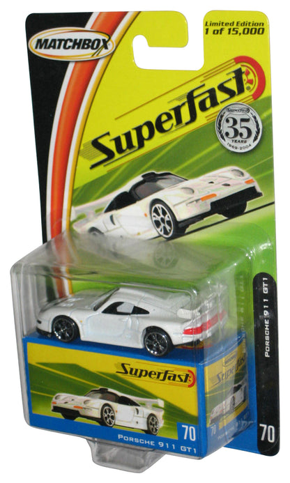 Matchbox Superfast (2005) Mattel White Porsche 911 GT1 Toy Car #70
