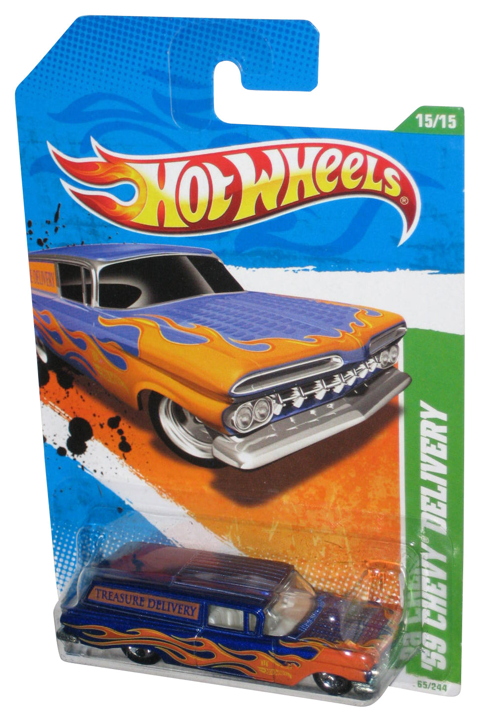 Hot Wheels Treasure Hunts '11 15/15 Purple & Orange '59 Chevy Delivery Toy Car 65/244