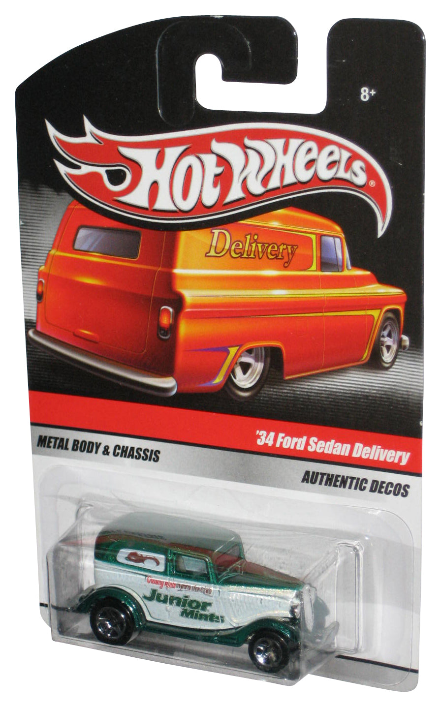 Hot Wheels Junior Mints Candy (2009) Green & White '34 Ford Sedan Delivery Toy Car