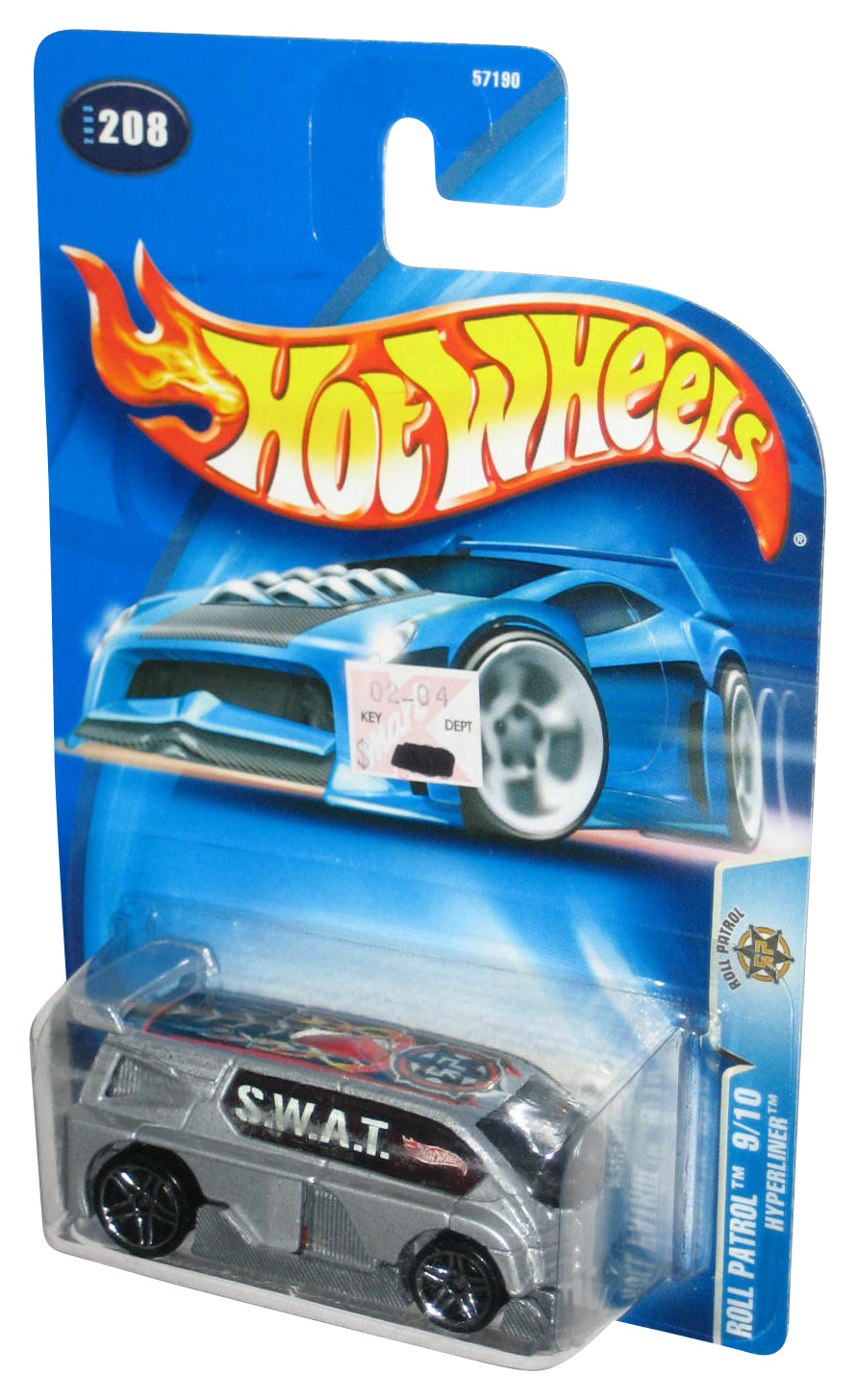 Hot Wheels Roll Patrol 9/10 (2003) Silver SWAT Hyperliner Toy Vehicle #208