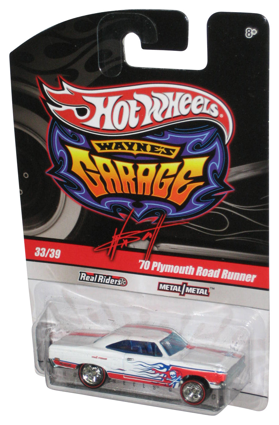 Hot Wheels Wayne's Garage (2009) White '70 Plymouth Road Runner Toy Car 33/39