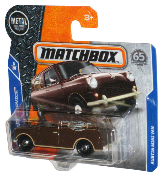 Matchbox MBX Service 8/20 (2017) Brown Austin Mini Van Toy 27/125 - (Short Card)