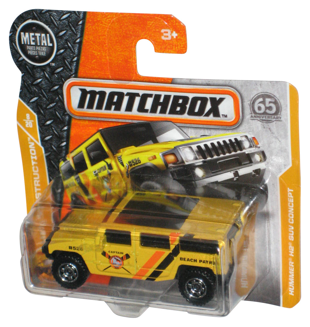 Matchbox MBX Construction 8/20 Hummer H2 SUV Concept (2017) Yellow Toy Truck 43/125 - (Short Card)