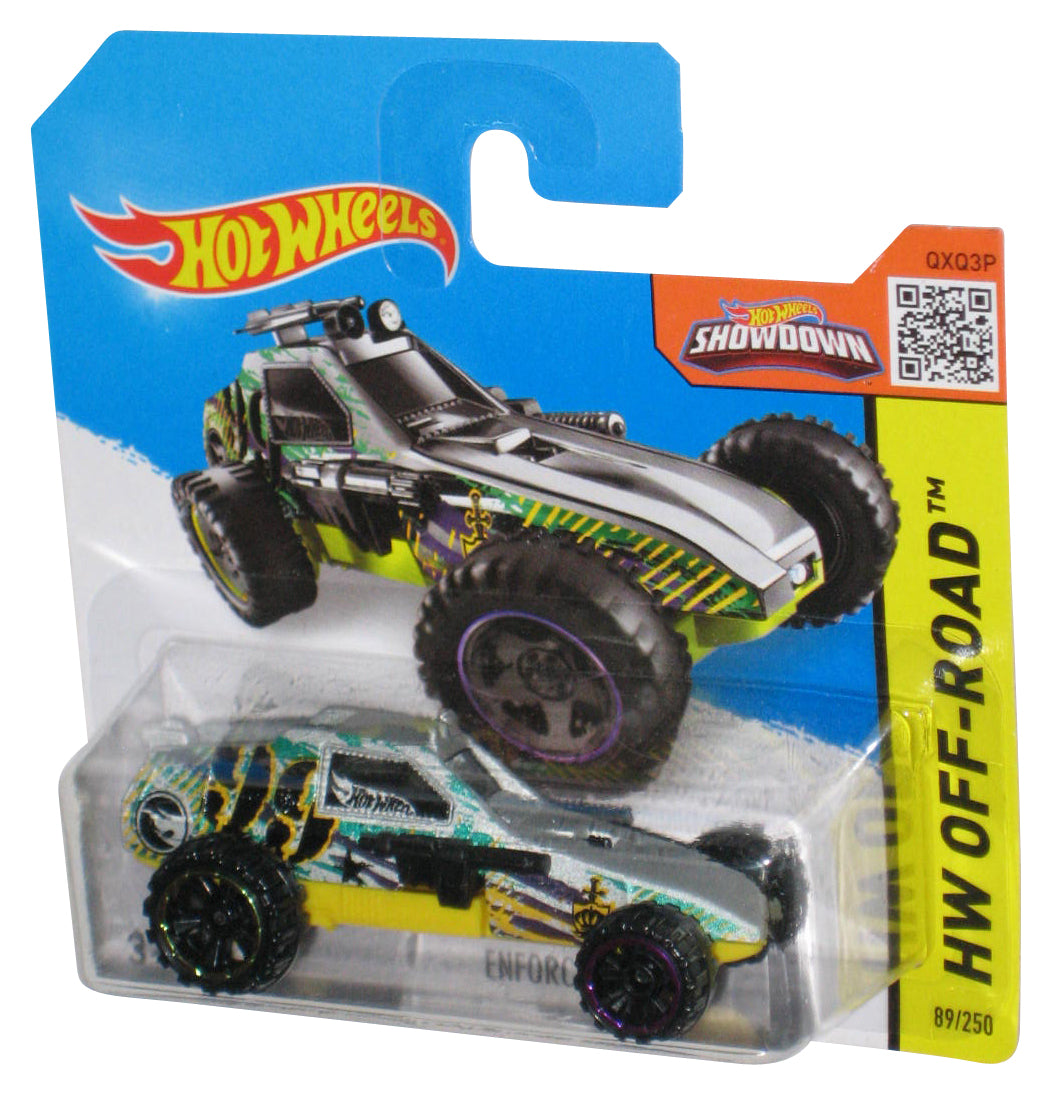 Hot Wheels HW Off-Road (2013) Green & Silver Enforcer Toy Car 89/250 - (Short Card)
