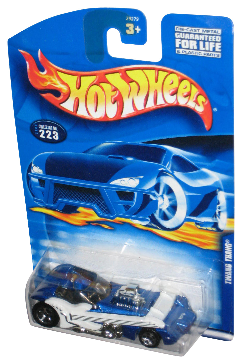 Hot Wheels Blue & White Twang Thang (2000) Mattel Guitar Toy Car #223