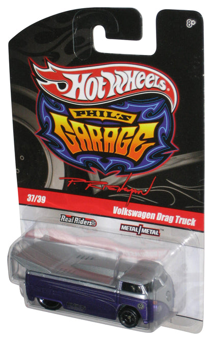 Hot Wheels Phil's Garage (2009) Purple Volkswagen Drag Truck Real Riders Toy 37/39