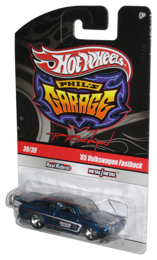 Hot Wheels Phil's Garage (2009) Blue '65 Volkswagen Fastback Real Riders Toy Car 39/39