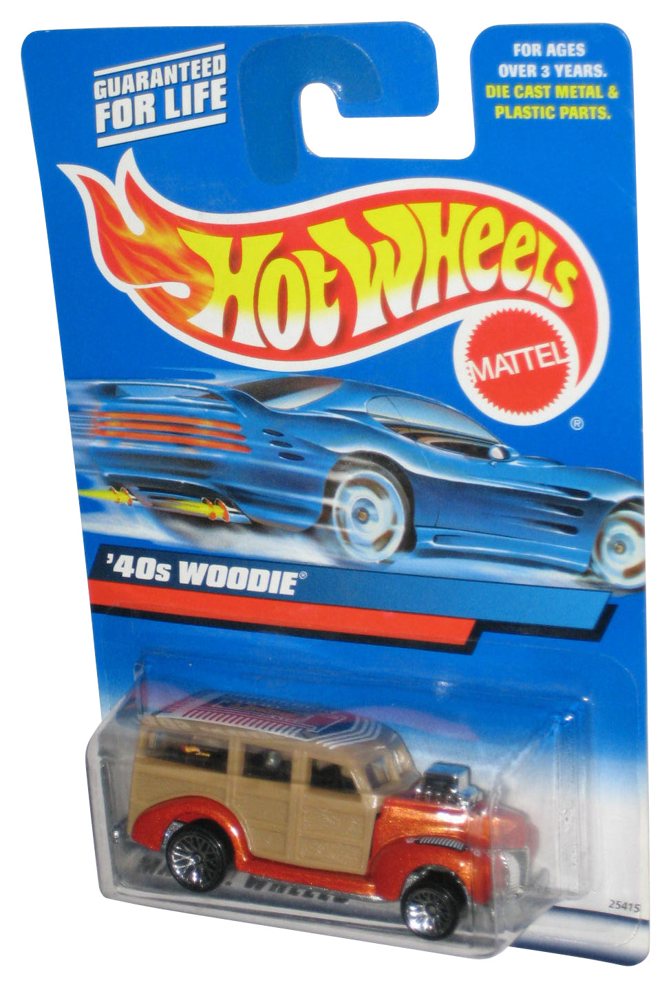 Hot Wheels '40s Woodie (2000) Red & Beige '40s Woodie Car Toy #193