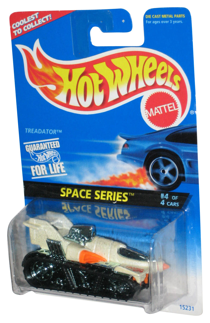 Hot Wheels Space Series 4/4 (1995) White Treadator Die-Cast Toy Car #391