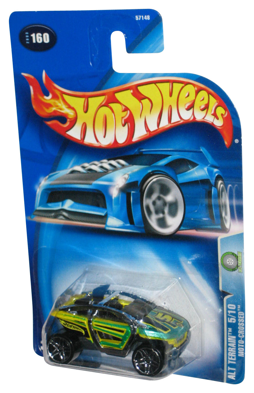 Hot Wheels Alt Terrain 5/10 (2003) Green Moto-Crossed Toy Car #160