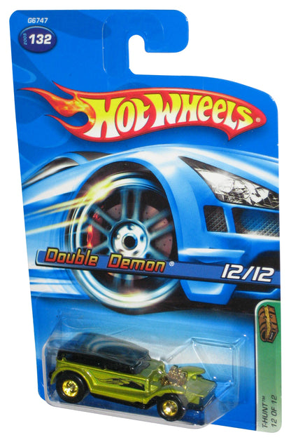 Hot Wheels T-Hunt 12/12 (2005) Green Double Demon Toy Car #132
