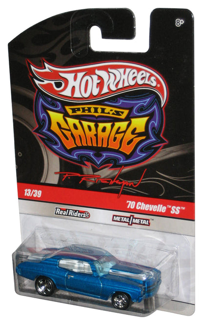Hot Wheels Phil's Garage (2009) Blue '70 Chevelle SS Real Riders Toy Car 13/39
