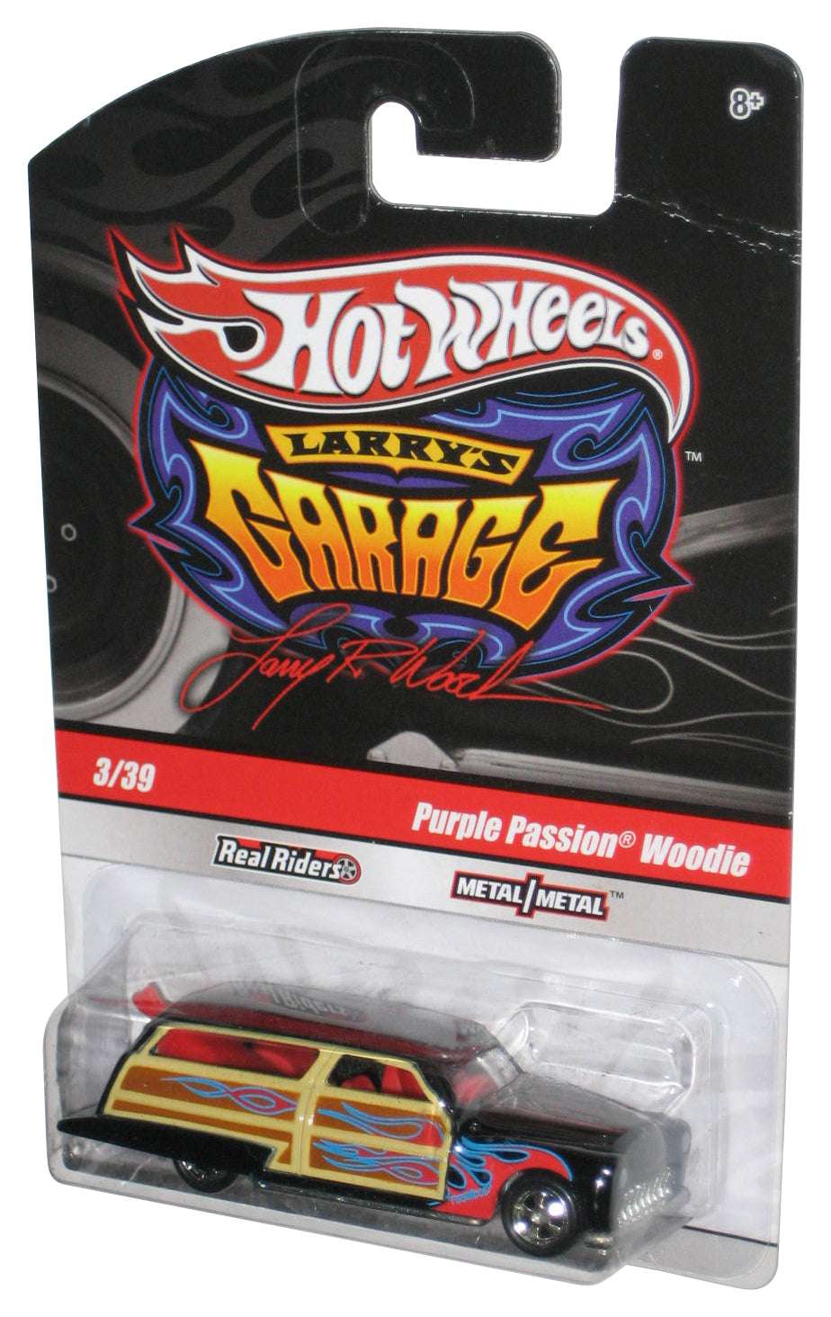 Hot Wheels Larry's Garage (2009) Black Purple Passion Woodie Real Riders Car 3/39