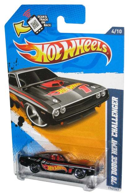 Hot Wheels HW Racing '12 4/10 Black '70 Dodge Hemi Challenger Toy Car 174/247
