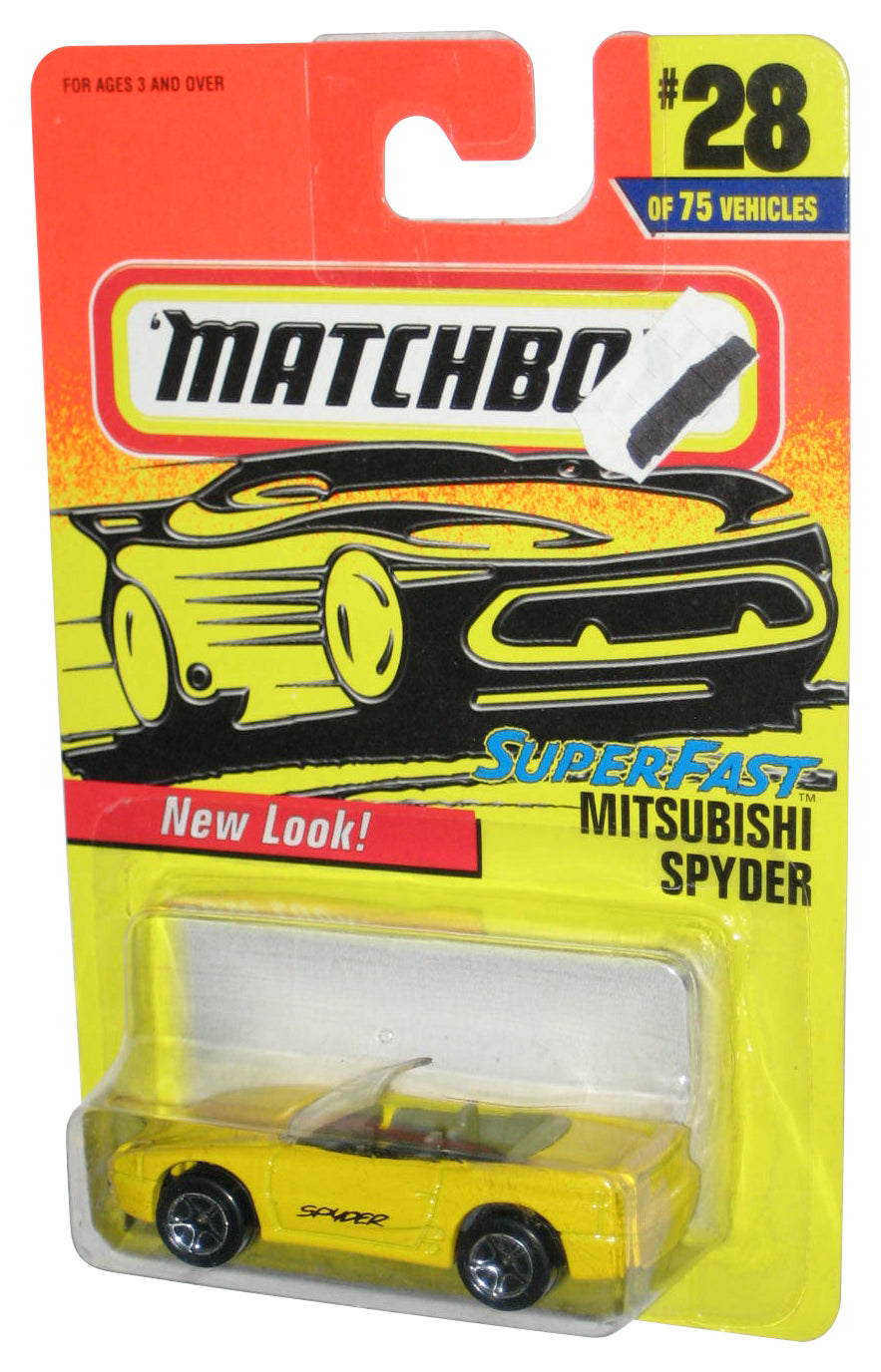 Matchbox New Look Superfast (1996) Mitsubishi Spyder Yellow Car #28/75