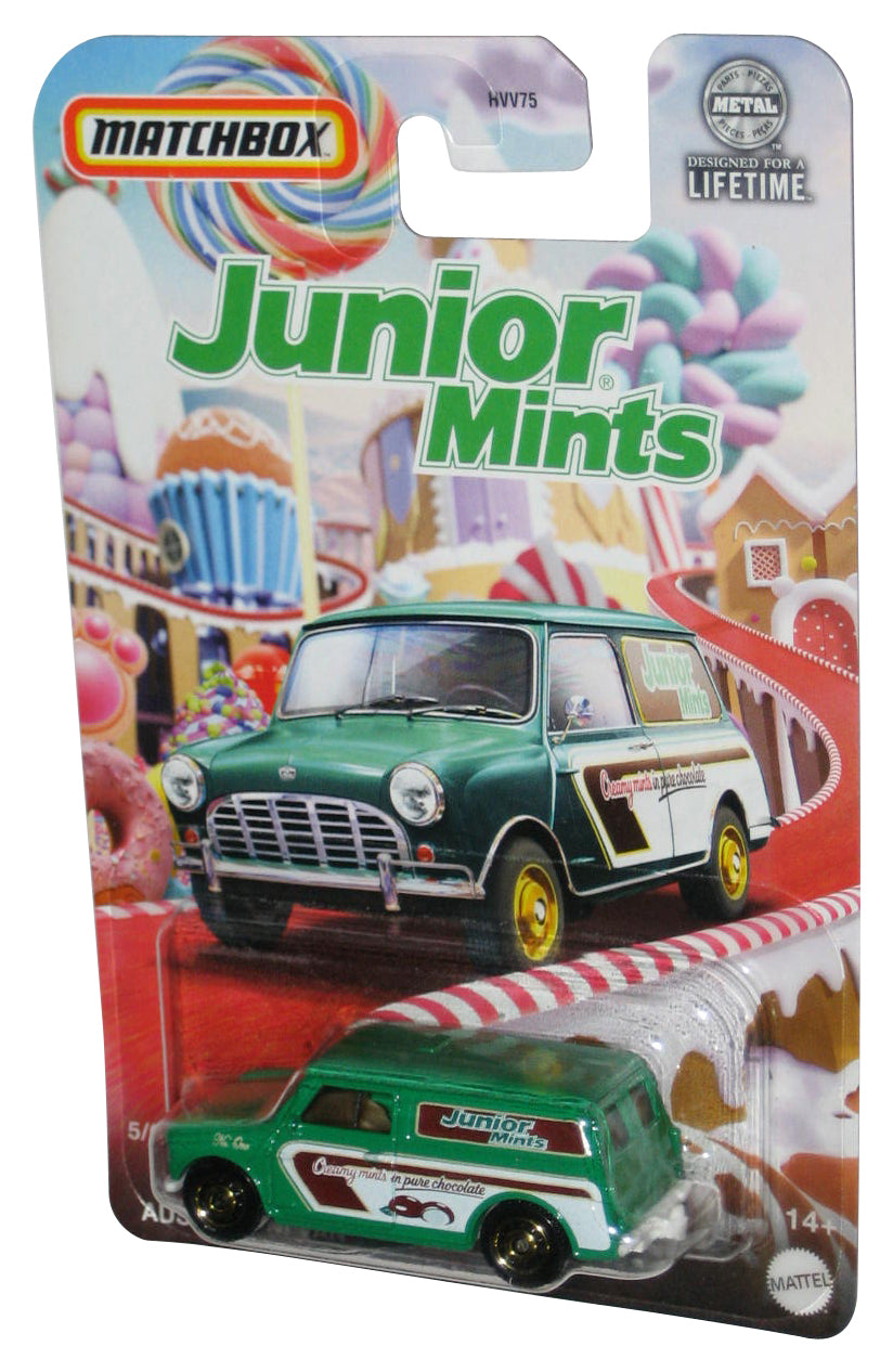 Matchbox Austin Mini Van (2023) Mattel Green Junior Mints Candy Toy 5/6