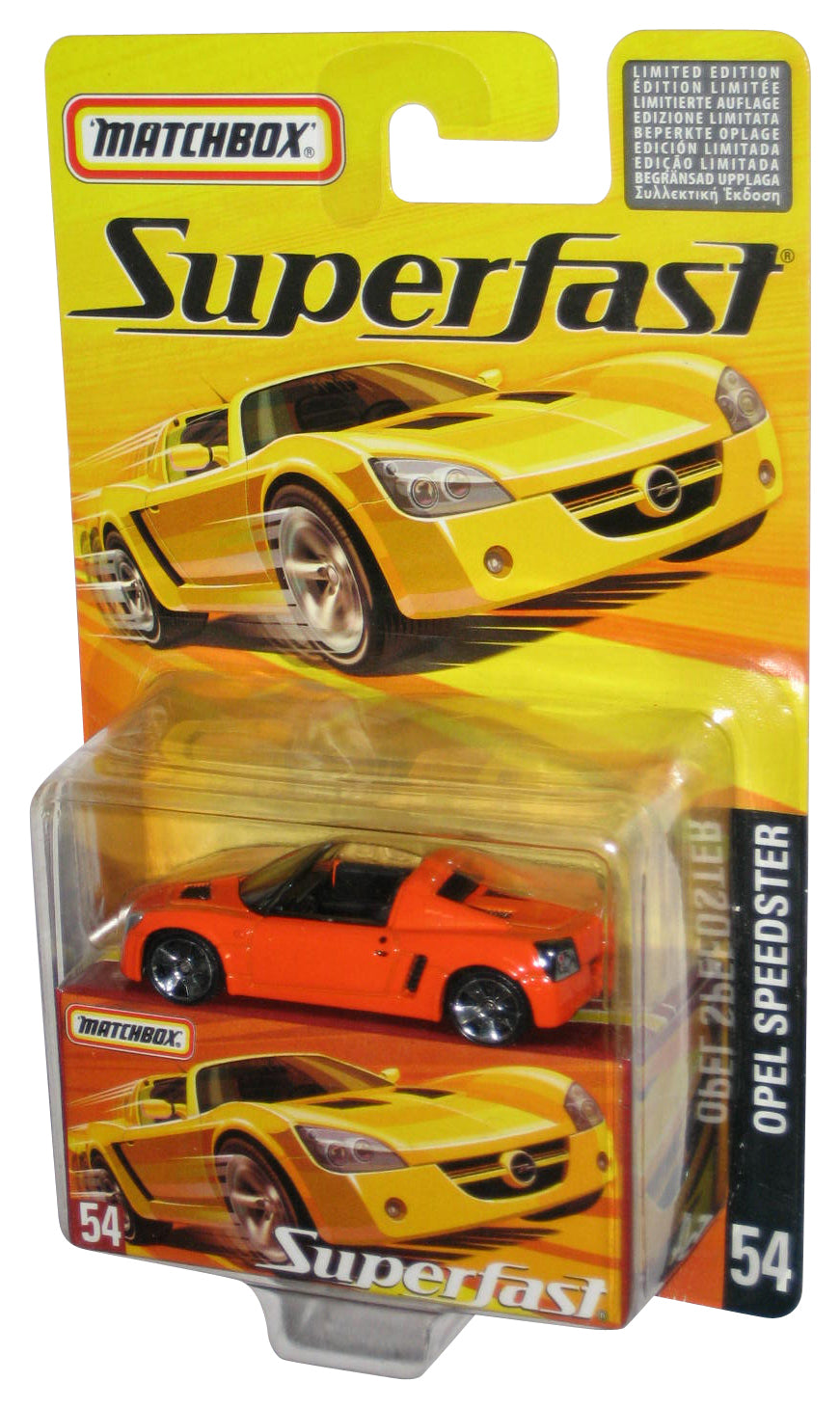 Matchbox Superfast (2005) Orange Opel Speedster Toy Car #54