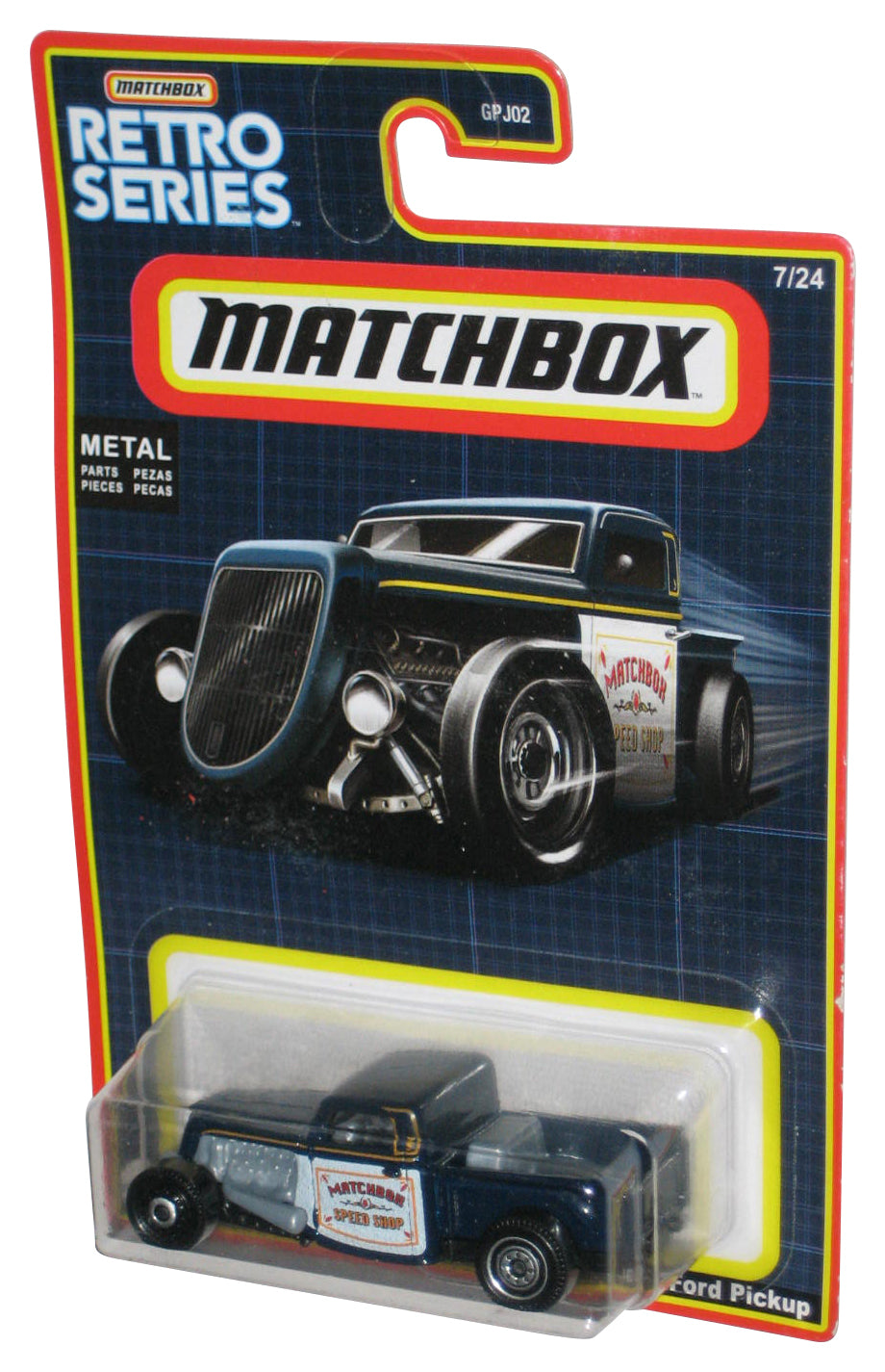 Matchbox Retro Series (2021) Black 1935 Ford Pickup Toy Truck 7/24