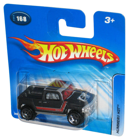 Hot Wheels Hummer H3T (2005) Mattel Black Die-Cast Toy Car #168 - (Short Card)
