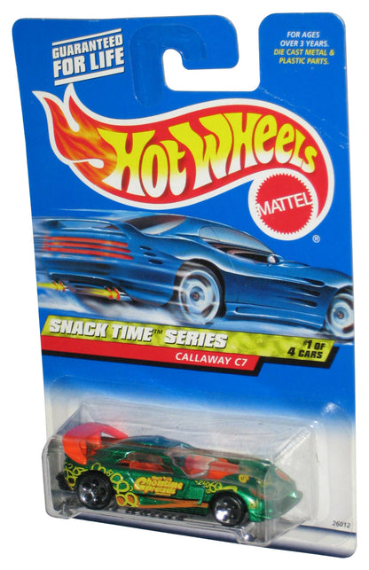 Hot Wheels Snack Time 1/4 (1999) Green Callaway C7 Toy Car #013
