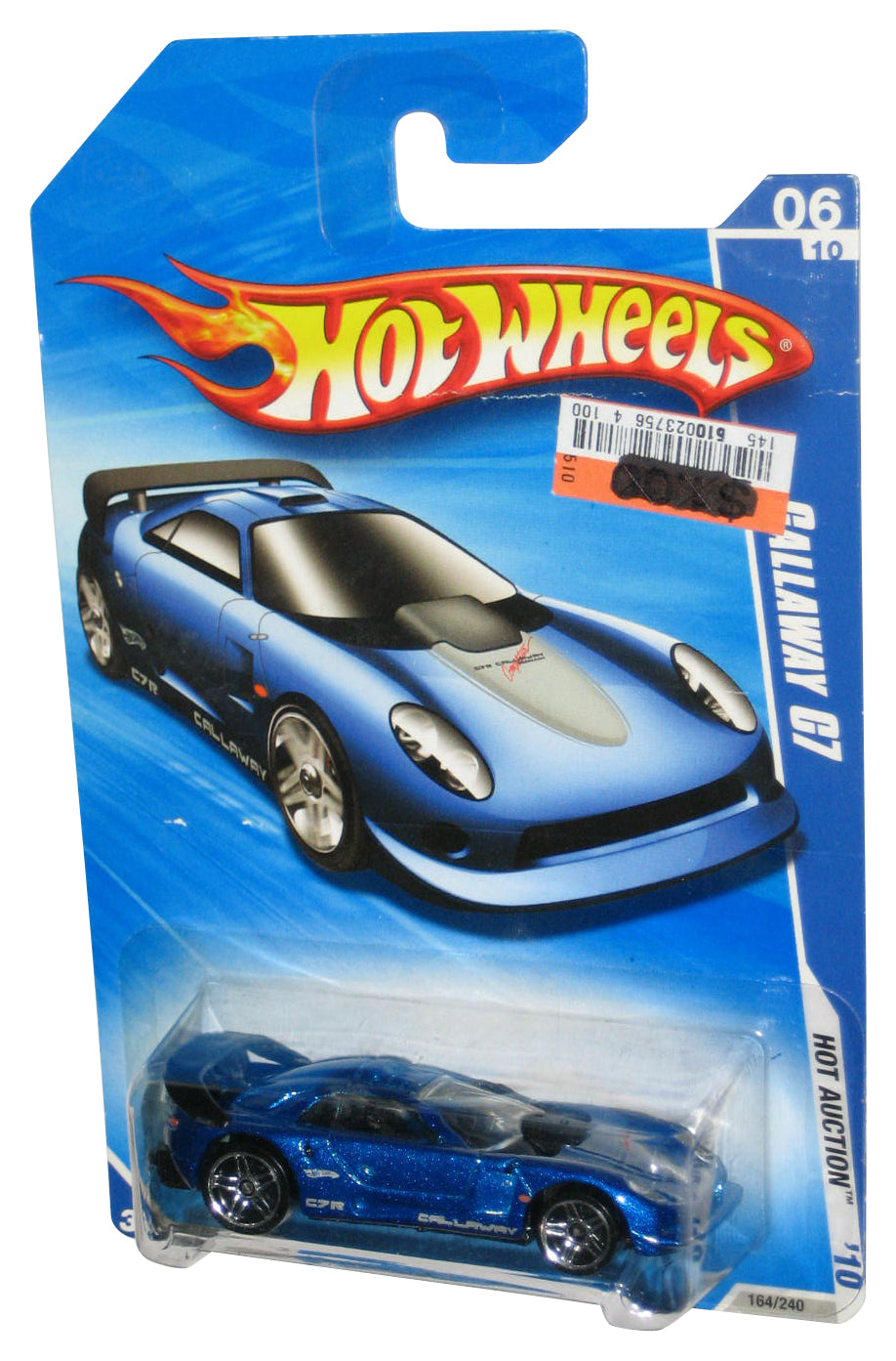 Hot Wheels Auction '10 Callaway C7 (2009) Mattel Blue Toy Car 164/240