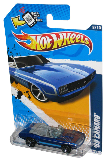 Hot Wheels Muscle Mania GM '12 8/10 Blue '69 Camaro Toy Car 108/247