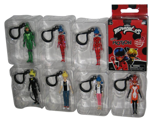 Miraculous Ladybug In Motion Bullsitoy 3-Inch Mini Figure Keychain Complete Set