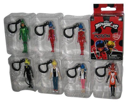 Miraculous Ladybug In Motion Bullsitoy 3-Inch Mini Figure Keychain Complete Set