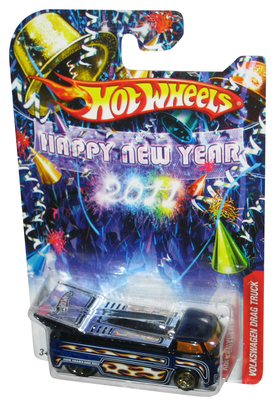 Hot Wheels Happy New Year (2011) Blue Volkswagen Drag Truck Toy