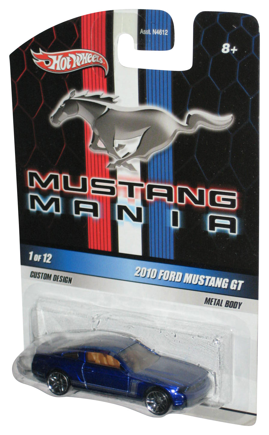Hot Wheels Mustang Mania (2009) Blue 2010 Ford Mustang GT Toy Car 1/12